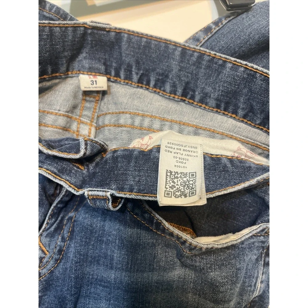 True Religion Skinny Flap Red‎ Men's Jeans Waist Size 31